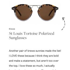 KREWE St. Louis Classics Blonde Tortoise to Ash Polarized Sunglasses